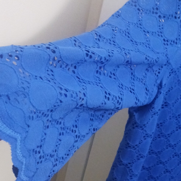 Ronni Nicole Cobalt Blue Lace Long Sleeve Dress - Picture 2 of 9